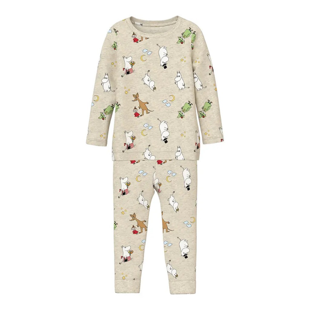 Semol Moomin Nattøj Sæt - Peyote Melange - 110