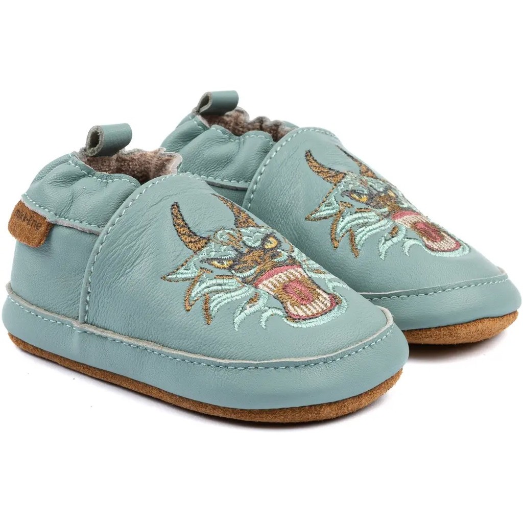 Læder Slipper - 3D - GREEN BAY - 24-36 MDR.