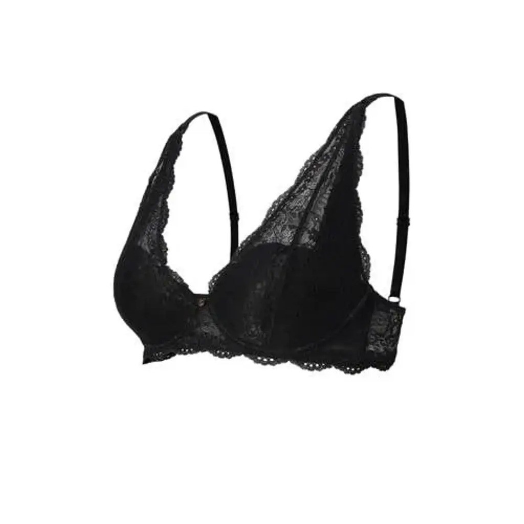 BH m. Bøjle Blonder - Black - C70