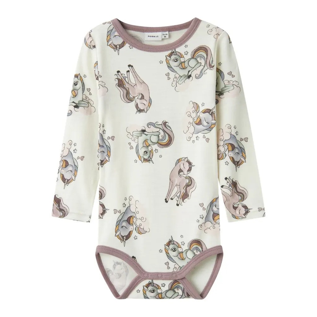 Willitus uld langærmet body - SNOW WHITE - 98