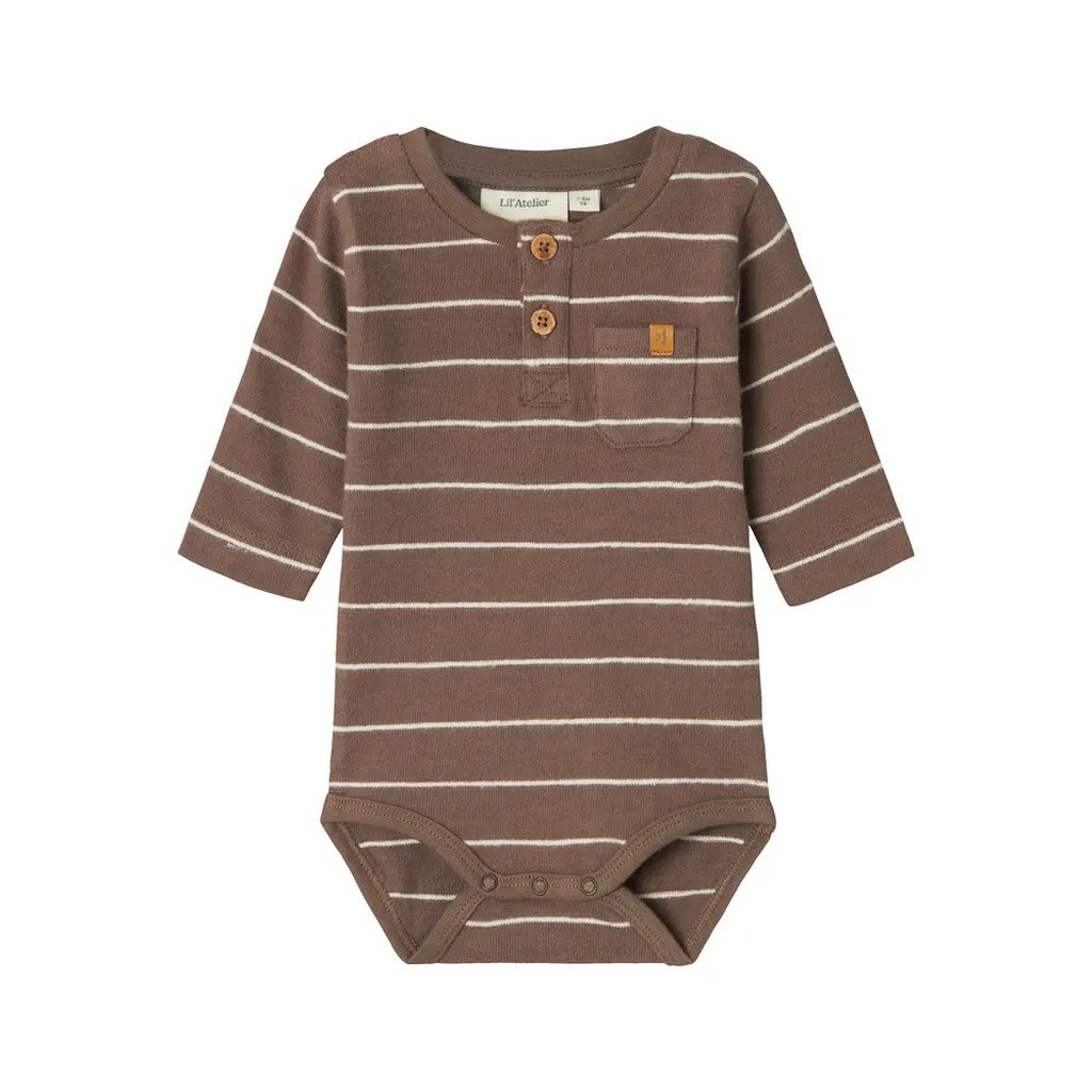 Salim langærmet slim body - SHITAKE - 56