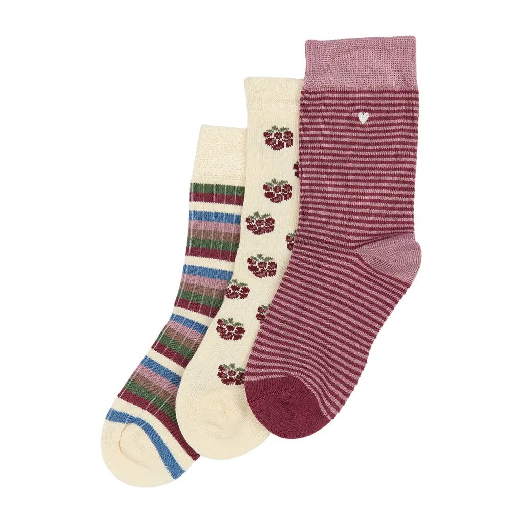 Bamboo strømper 3 pak - BLACKBERRY - 35/38