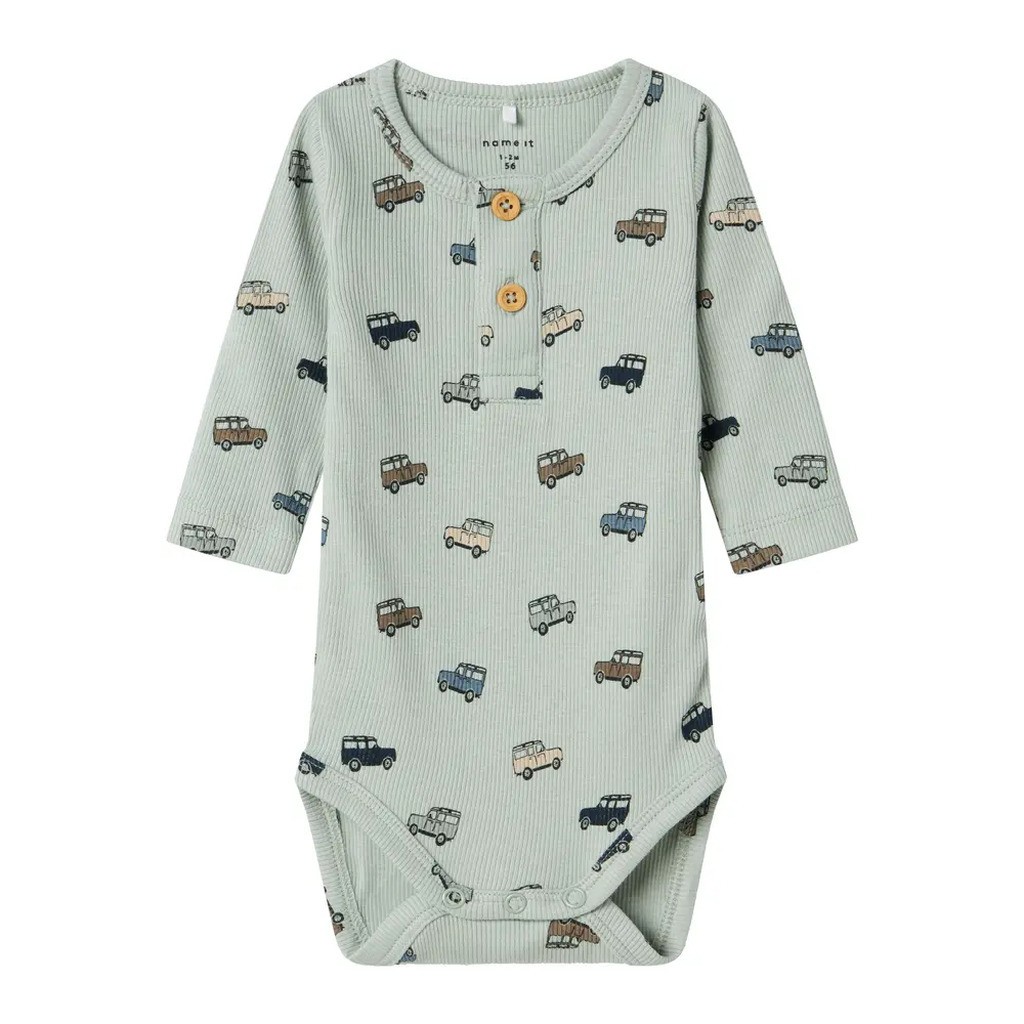 Hukab Body langærmet - Aqua gray - 74