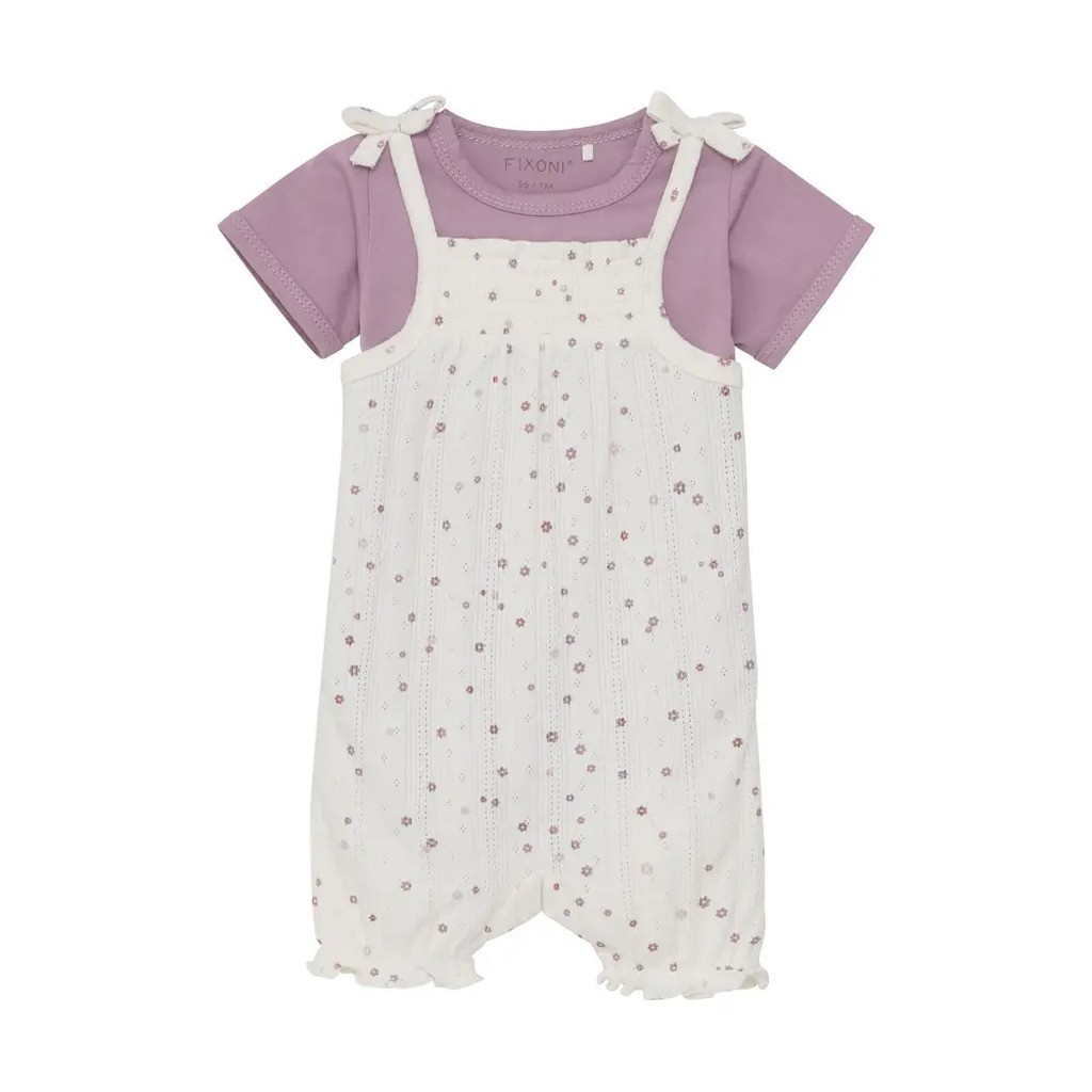 Sæt m. Body & Romper Pointelle - 1701 - 80