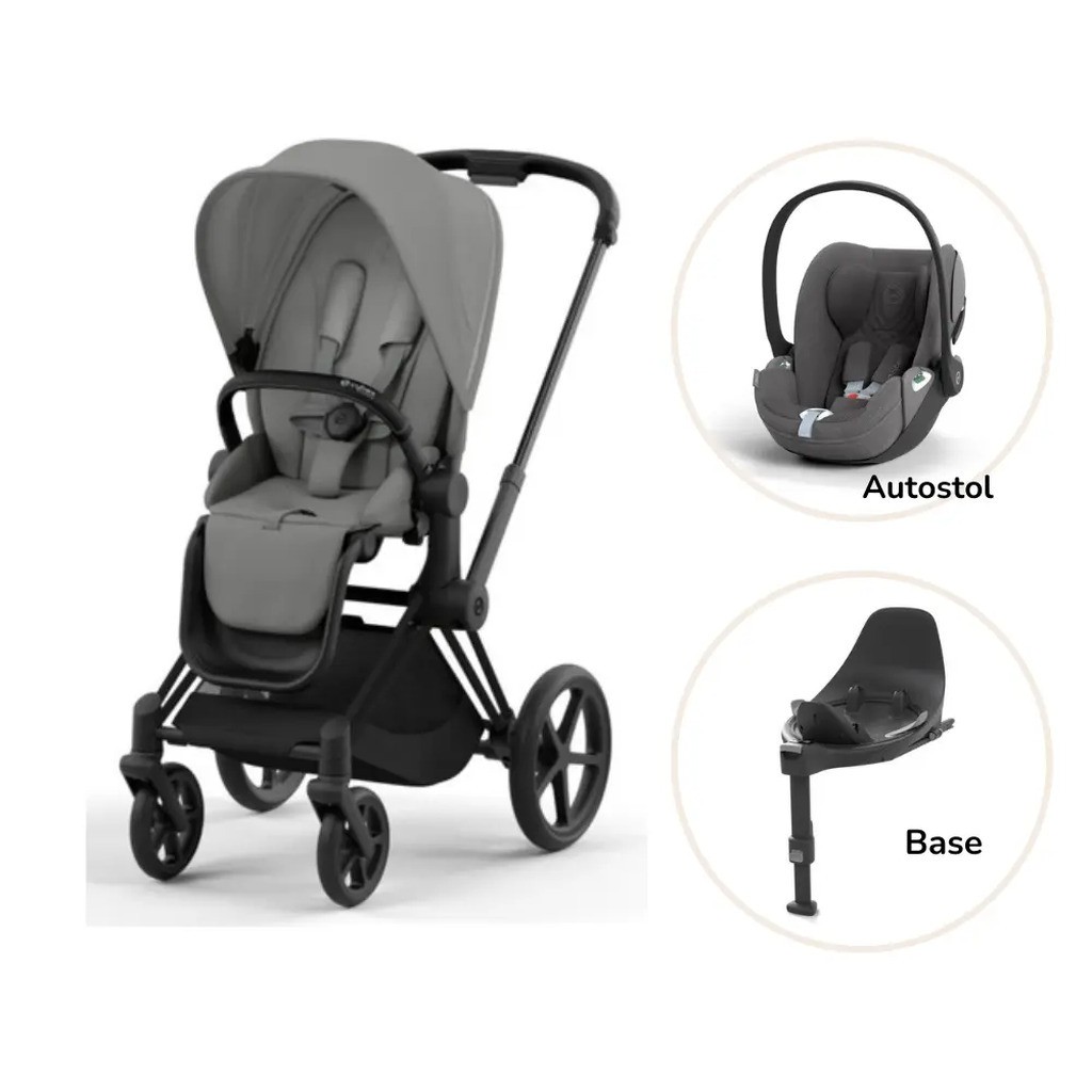 Priam klapvogn inkl. cloud T og base - mirage grey/matt black PLUS