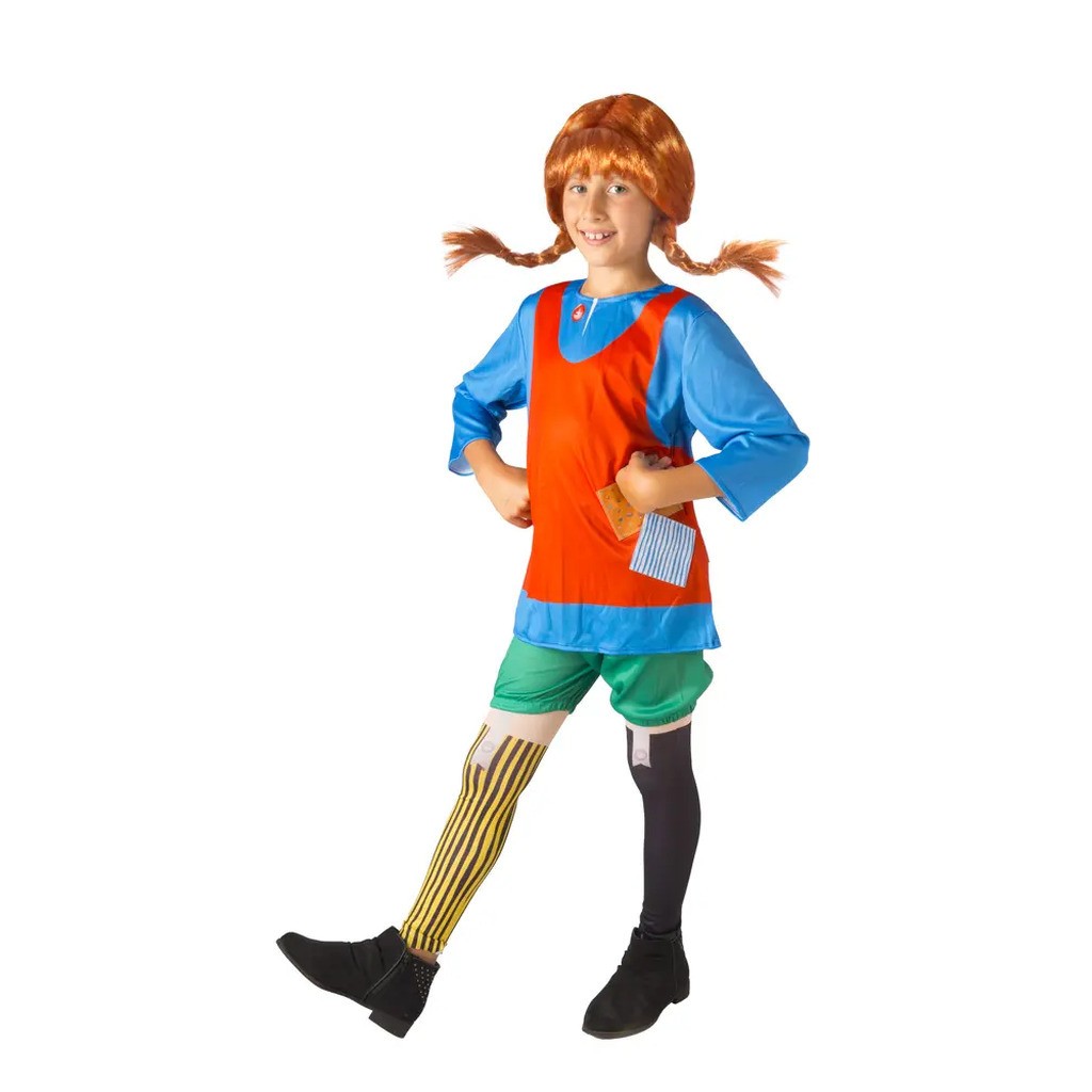 Pippe Langstrømpe - RØD - 7-9 ÅR