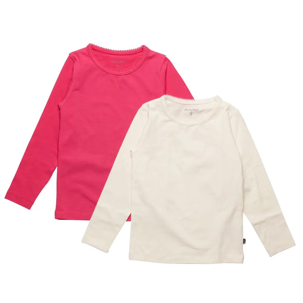2 Pak Basic Bluser - Dark Pink 577 - 122