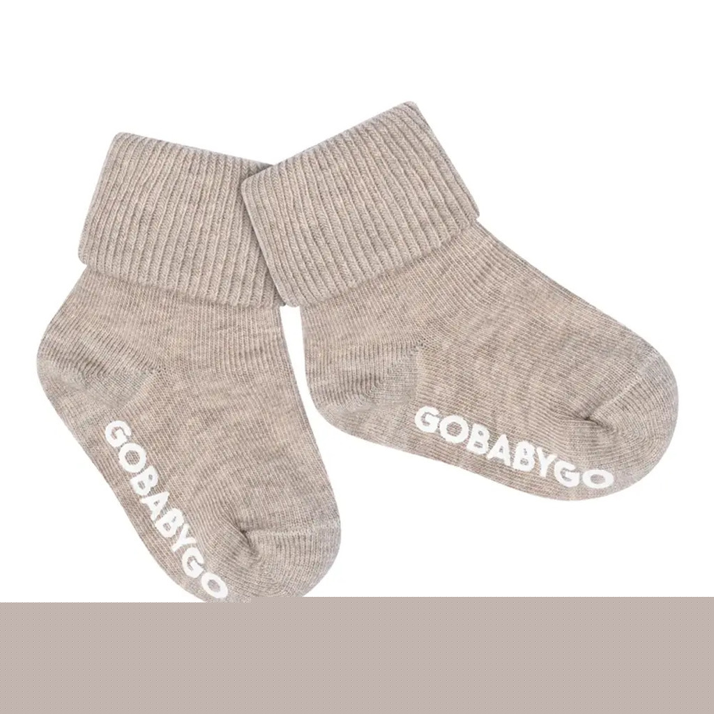 Skridsikre Strømper Bomuld - Sand - 20/22