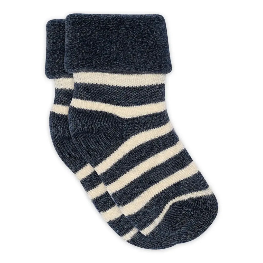 Elis baby strømper - Dark Denim Melange - 15/16