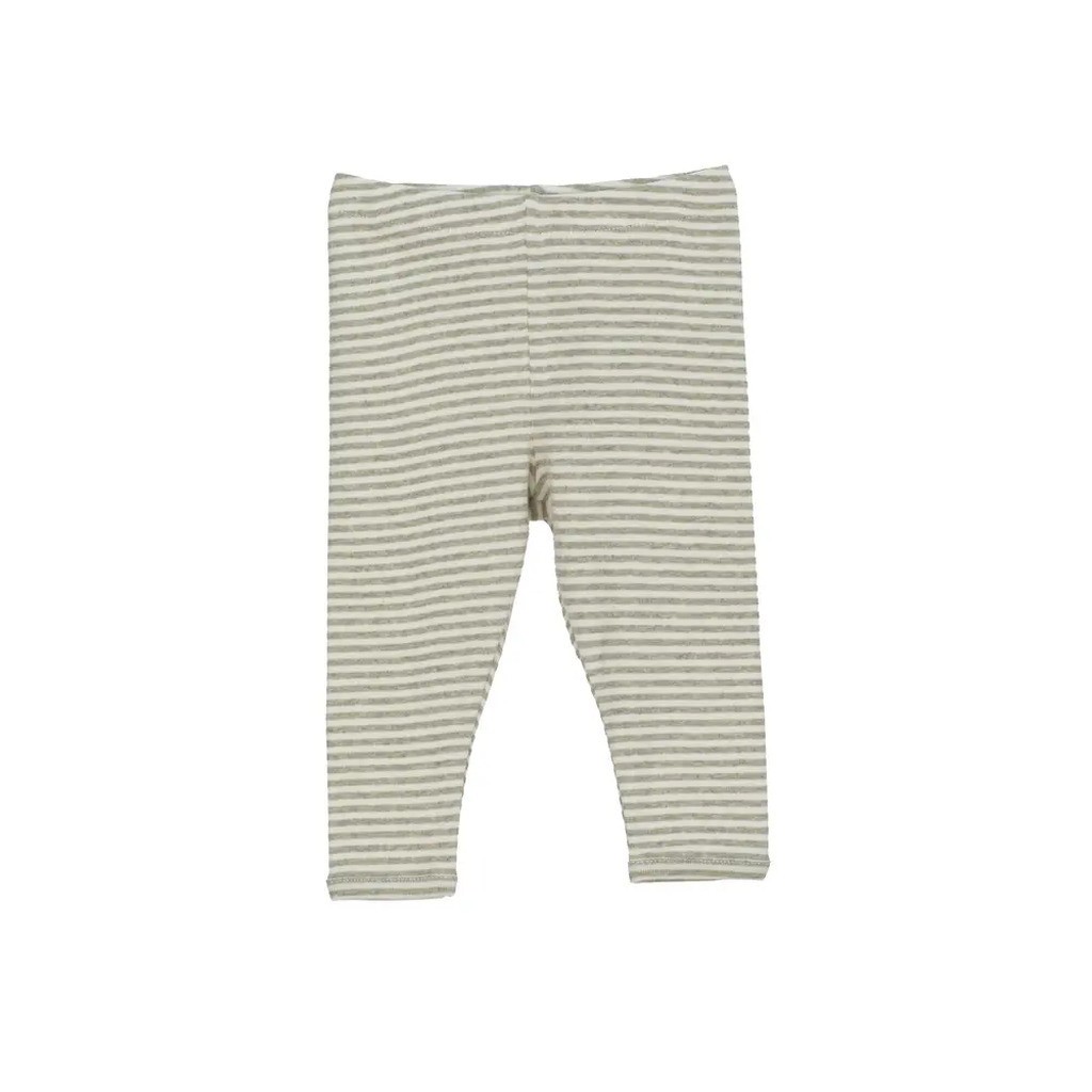 Baby Stribet Leggings - SAGE/ECRU - 86 / 18 MDR.