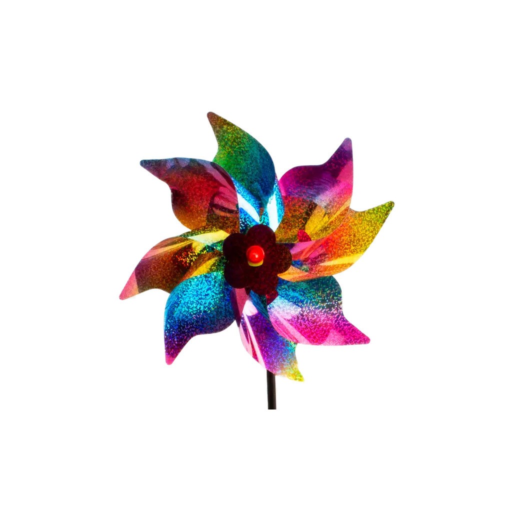 Vindmølle stærke farver og glitter Ø 24 cm.