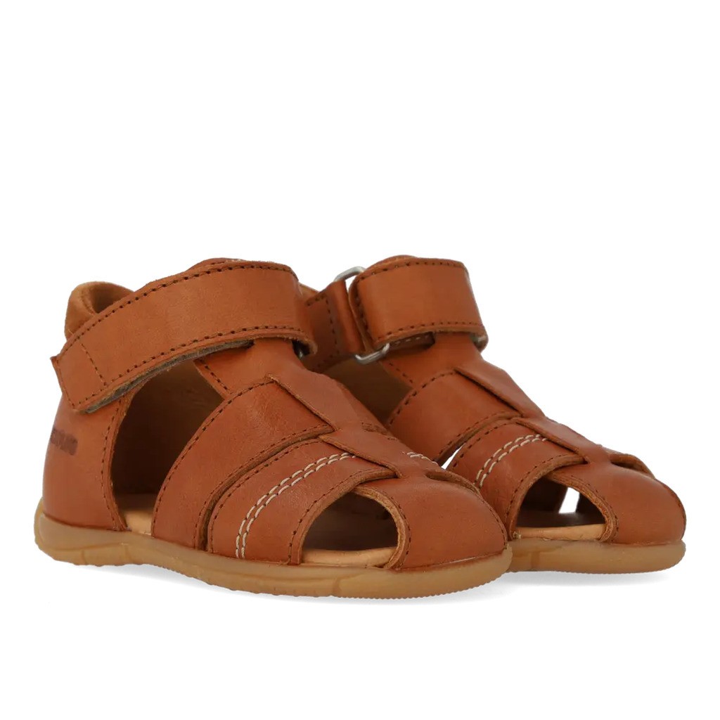 Prewalker sandal med velcro - Cognac/Cognac - 22