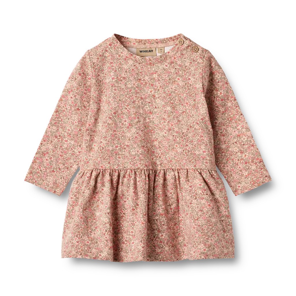 Bessie Jersey Kjole - Rose dust flower meadow - 3 MDR.