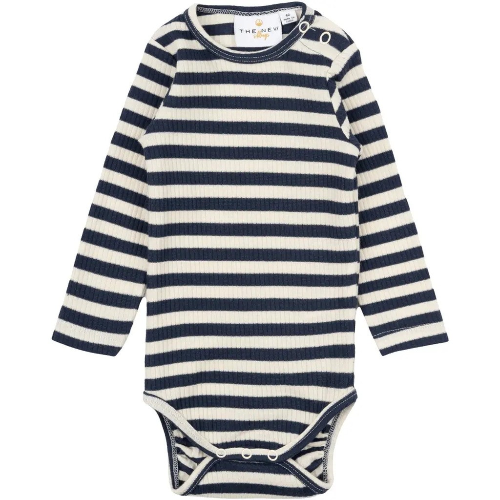 Fro Uni LS Rib Body - Indigo stripe - 86