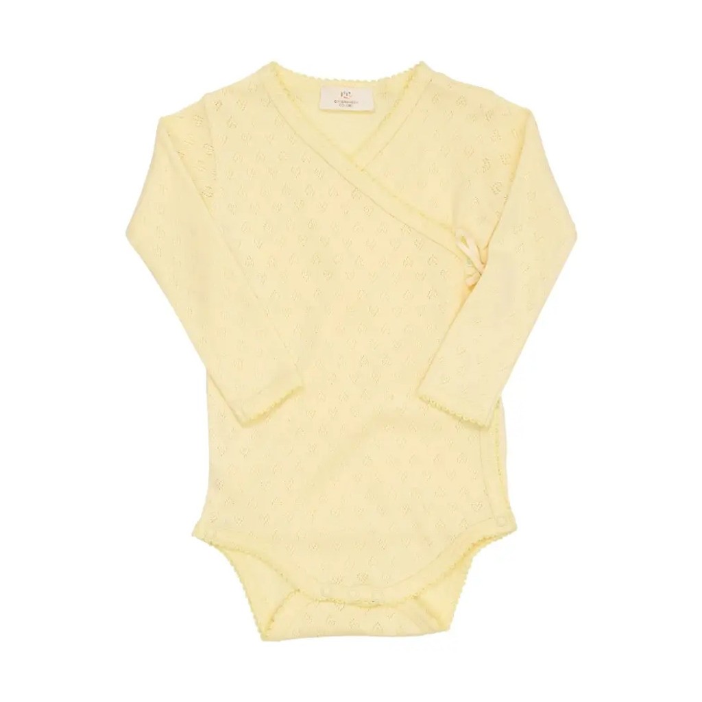Hjerte bodystocking m. skrålukning - YELLOW - 68