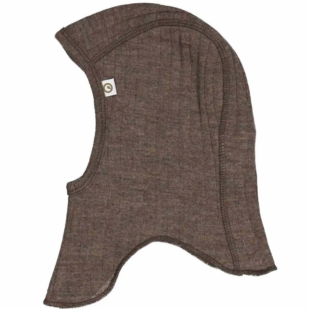 woolly elefanthue i merinould - Walnut melange - 80/86