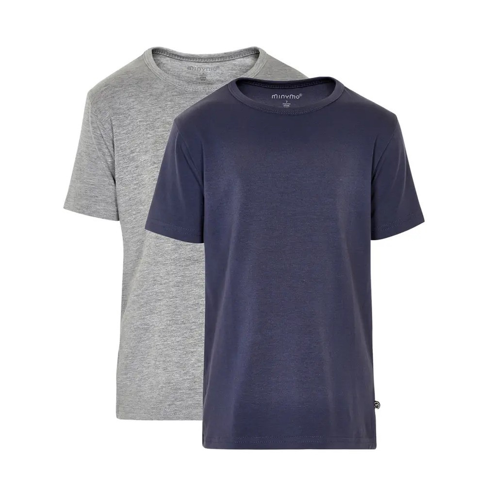 2 Pak Basic T-Shirts - Navy 778 - 146