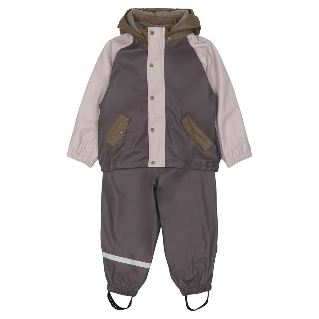 Regnsæt m. Fleece - Sparrow - 86 CM