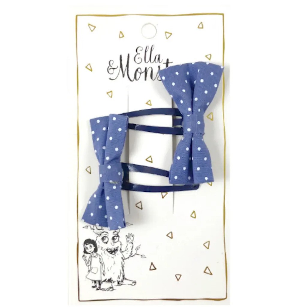 Hårclips Blue Butterfly Dot