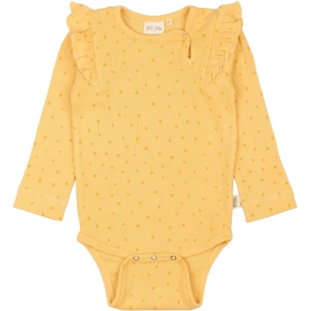 Body LS Frill Dot - YELLOW SUN - 80
