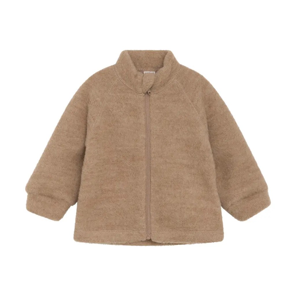 Uldjakke med lynlås - 2330 - 80