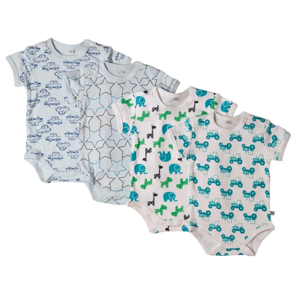 4 Stk K/Æ Bodystockings - Lyseblå 700 - 104