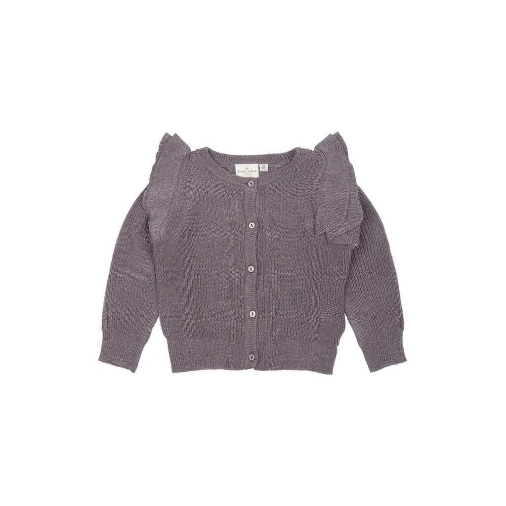 Perle Strik Glitter Cardigan - GRAY RIDGE - 104