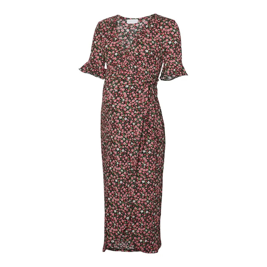 Patrizia tess midi kjole - BLACK - L