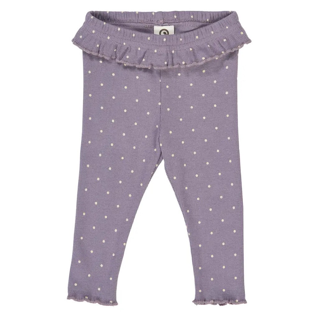 Dot Rib Leggings - Lilac fog/Oak - 80