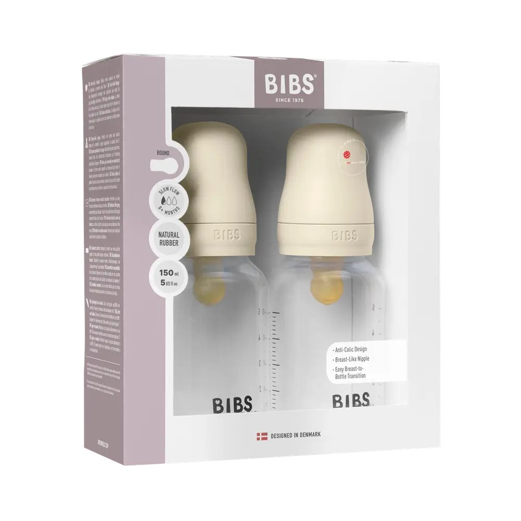 Baby Bottle Latex 2 pack 150 ml Ivory