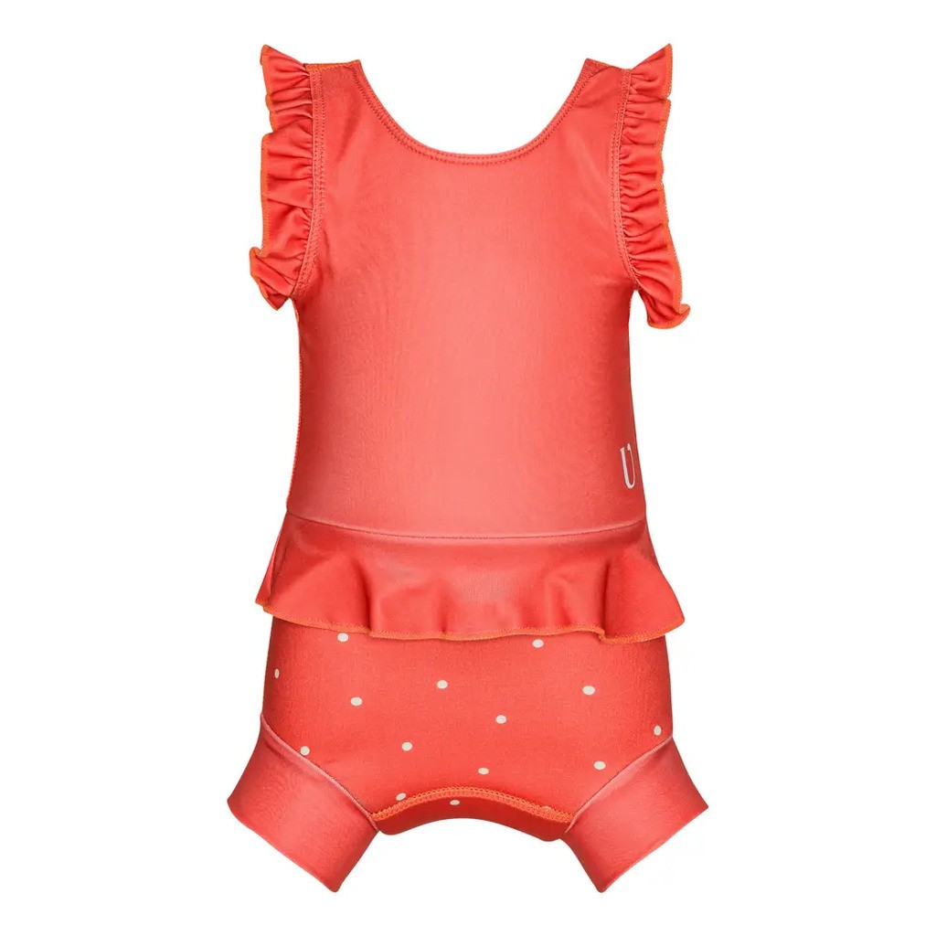 Blebadedragt - Neopren - Frill - Berry - Dots - BERRY - 6-12 MDR.