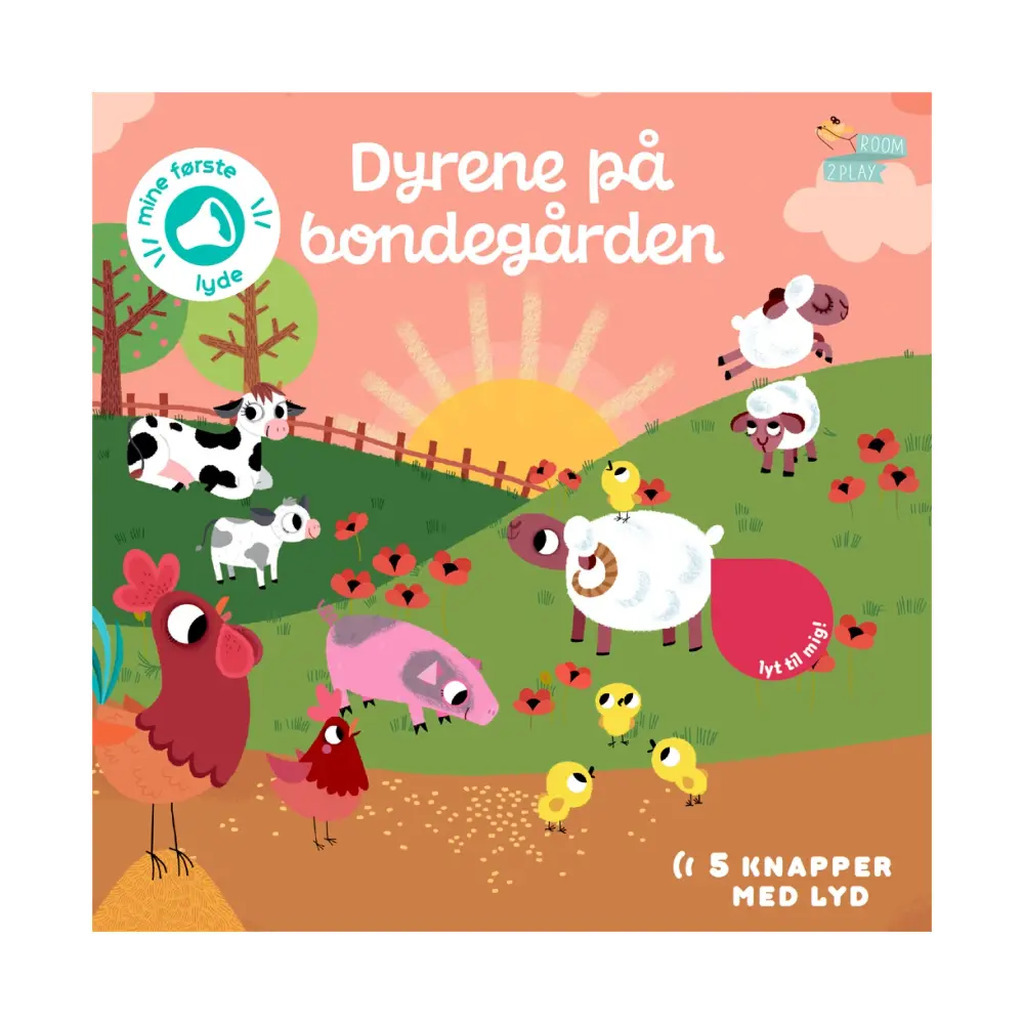 Room2play Pegebog Med Lyd - Dyrene på bondegården