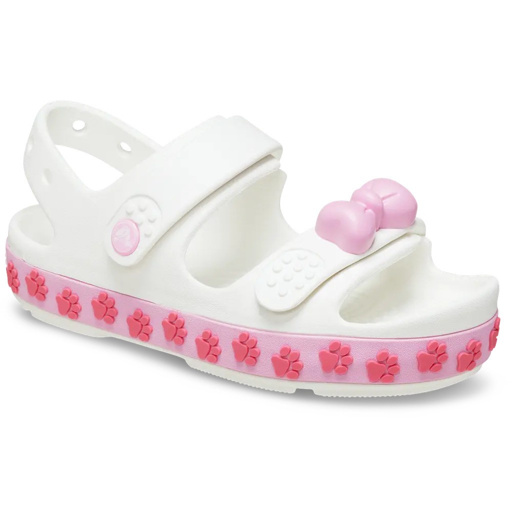 Crocband Cruiser Pet Sandal T - WHITE/PINK - 24/25