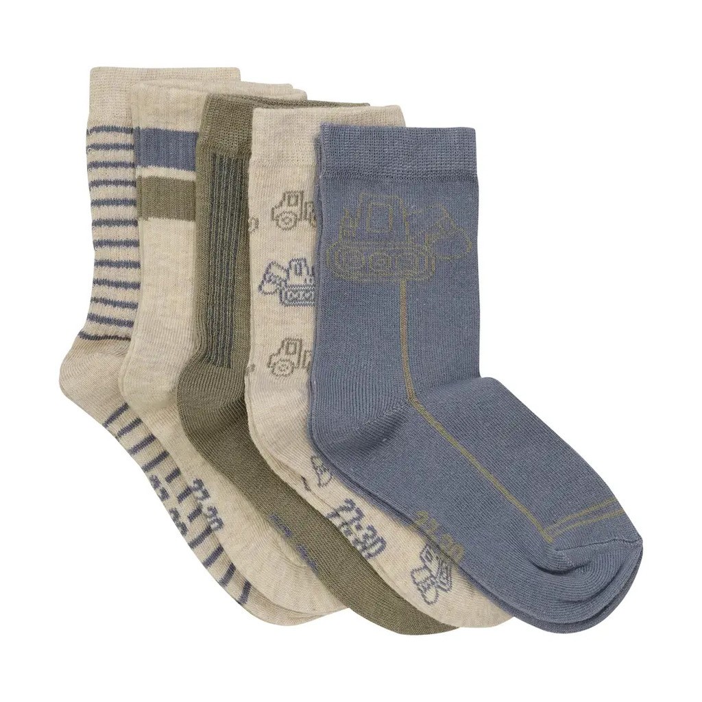 Strømpe m. mønster (5-pak) - 990 - 23/26