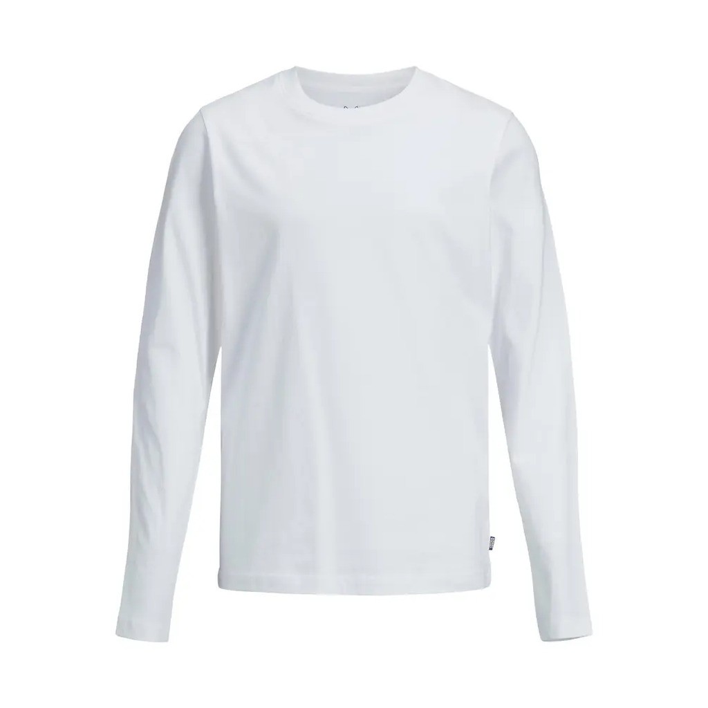 Basis tee langærmet o-neck - WHITE - 128