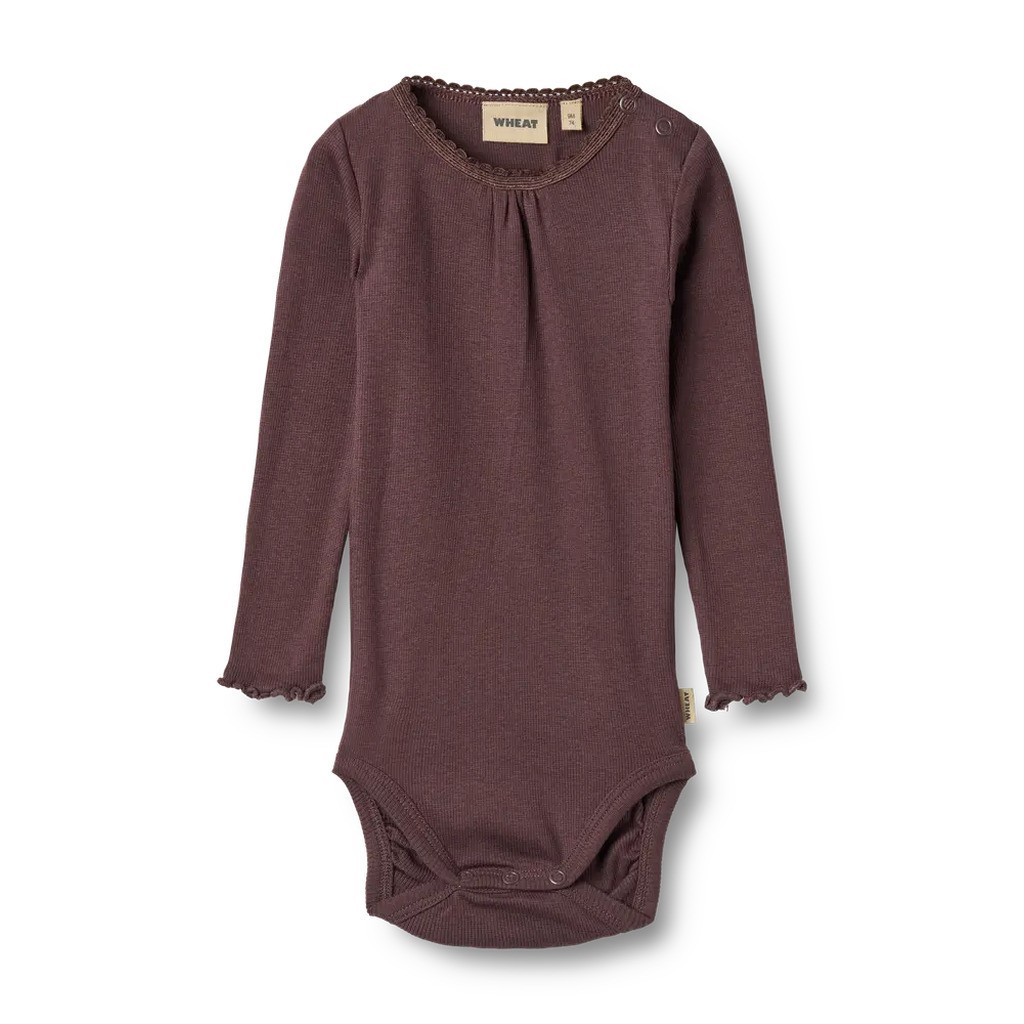 Lotta Rib Body Langærmet - Fudge - 9 MDR.