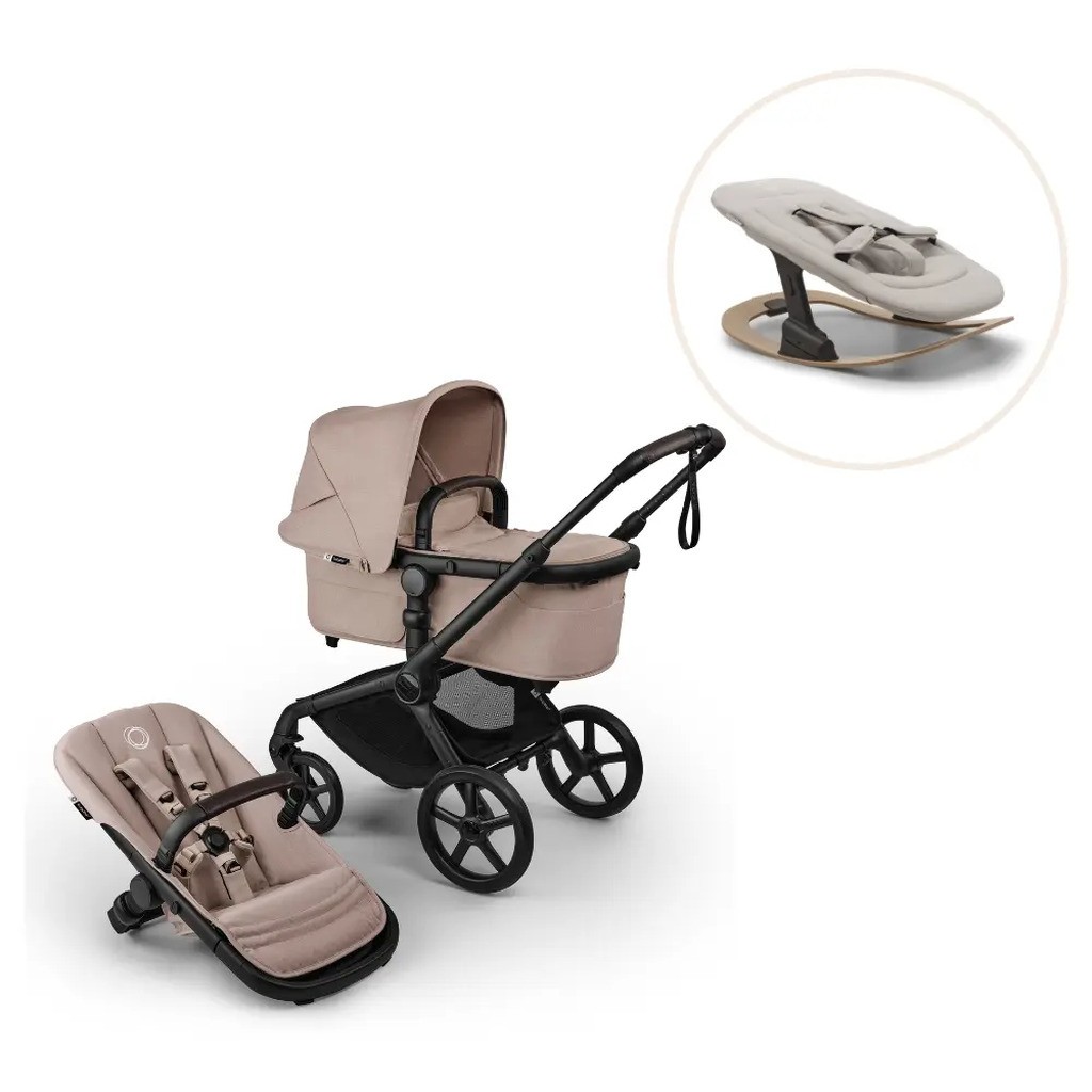 Fox 5 Renew complete inkl. Giraffe bouncer - desert taupe/polar white