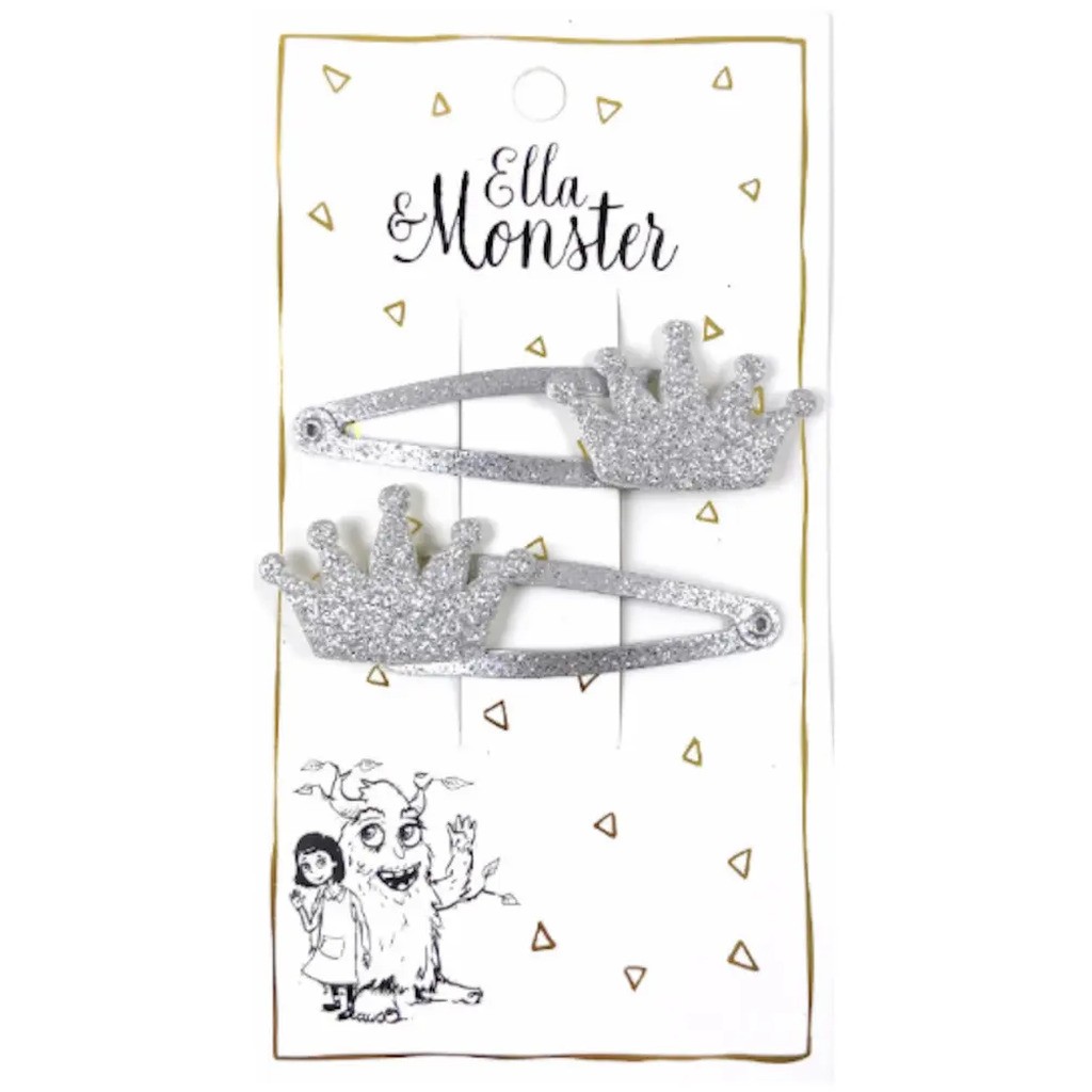 Hårclips Silver Crown