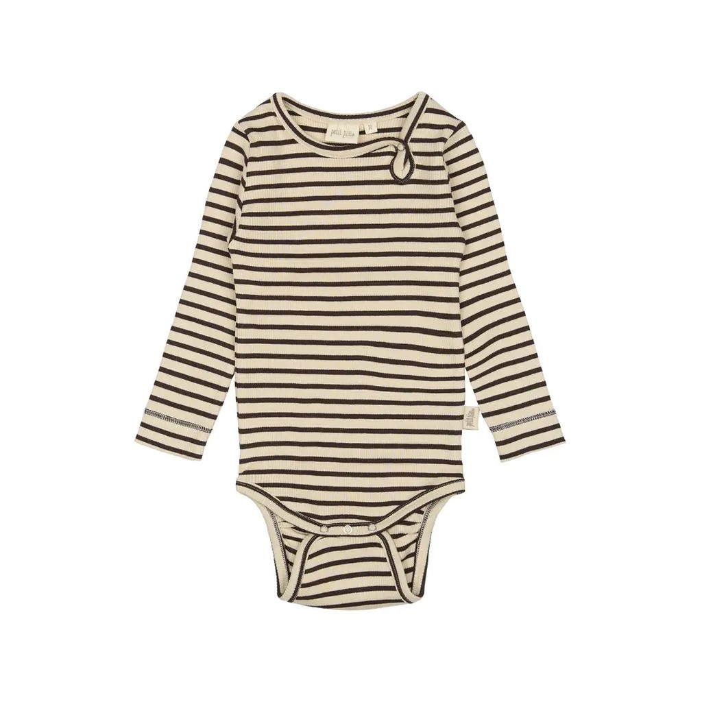 Body ls - Coffee Bean/Off White - 80