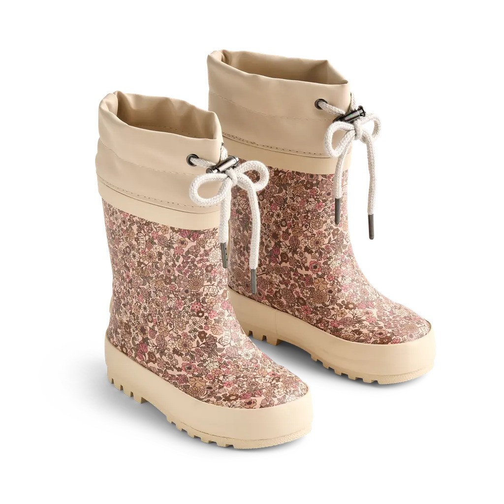 Termostøvle m. print - Rose dust flowers - 28