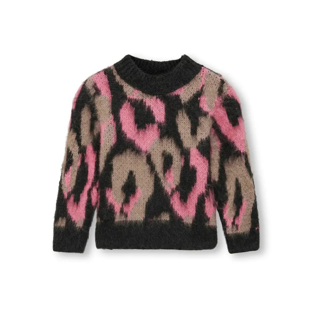 Wild langærmet o-neck strik - PIRATE BLACK - 98