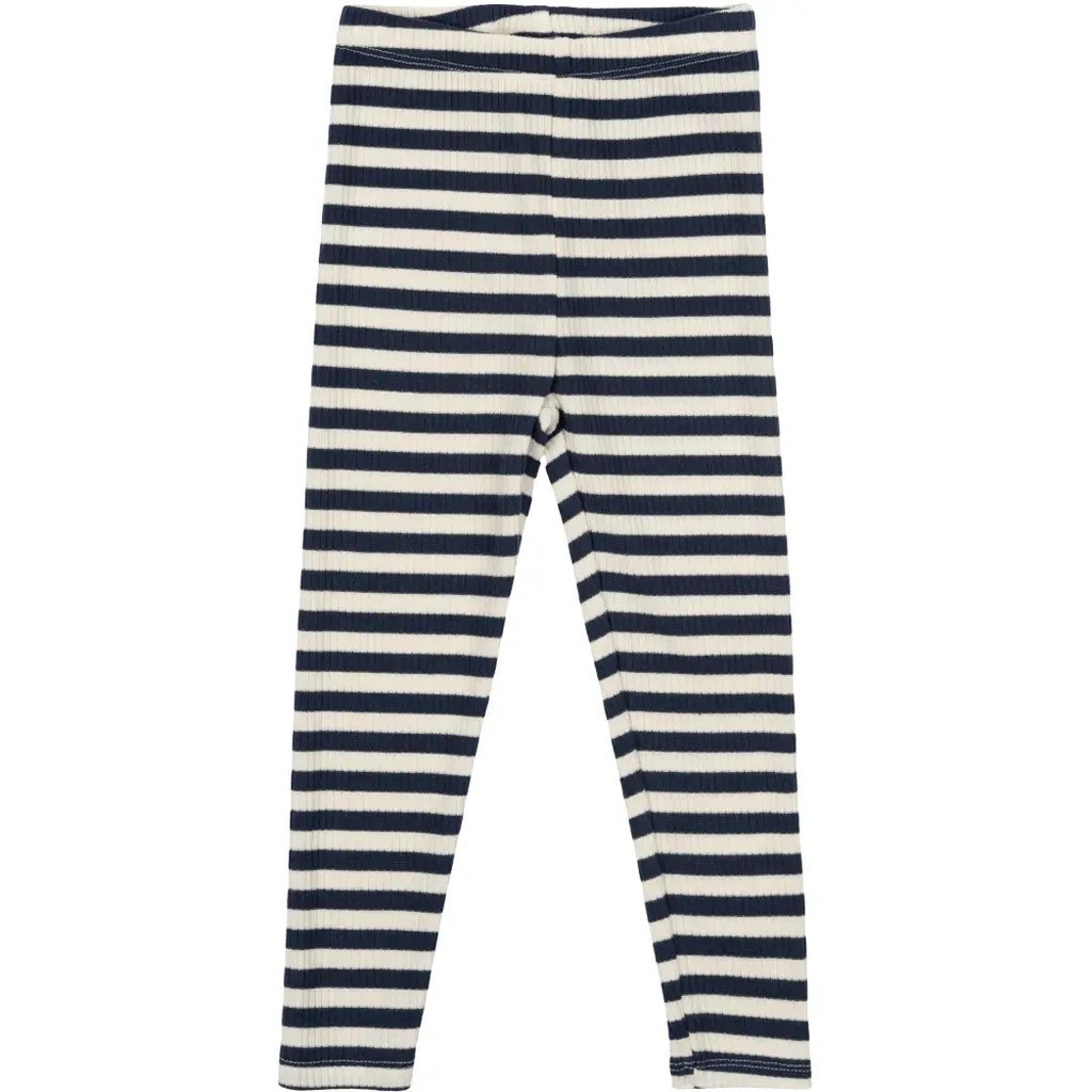 Fro Uni Rib Leggings - Indigo stripe - 98