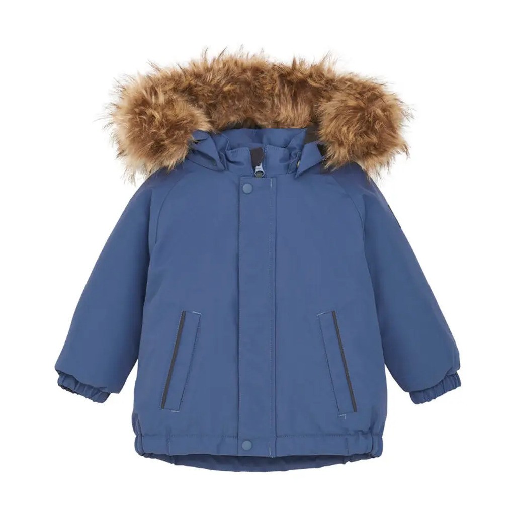 Jakke m. Fake Fur - Vintage Indigo - 80