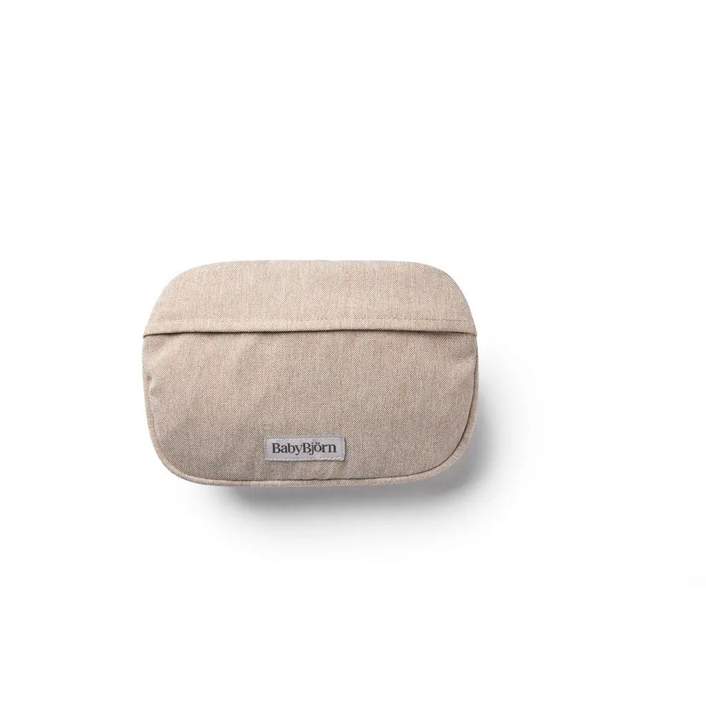 Pose med lommer til Bæresele Vævet mélange, lys beige