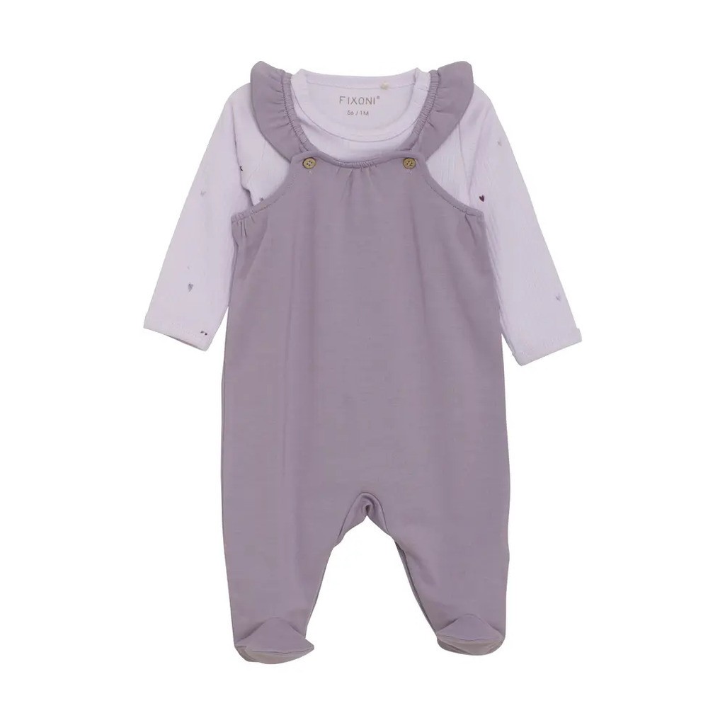 Sæt m. Body og Sweat Romper - 6810 - 68
