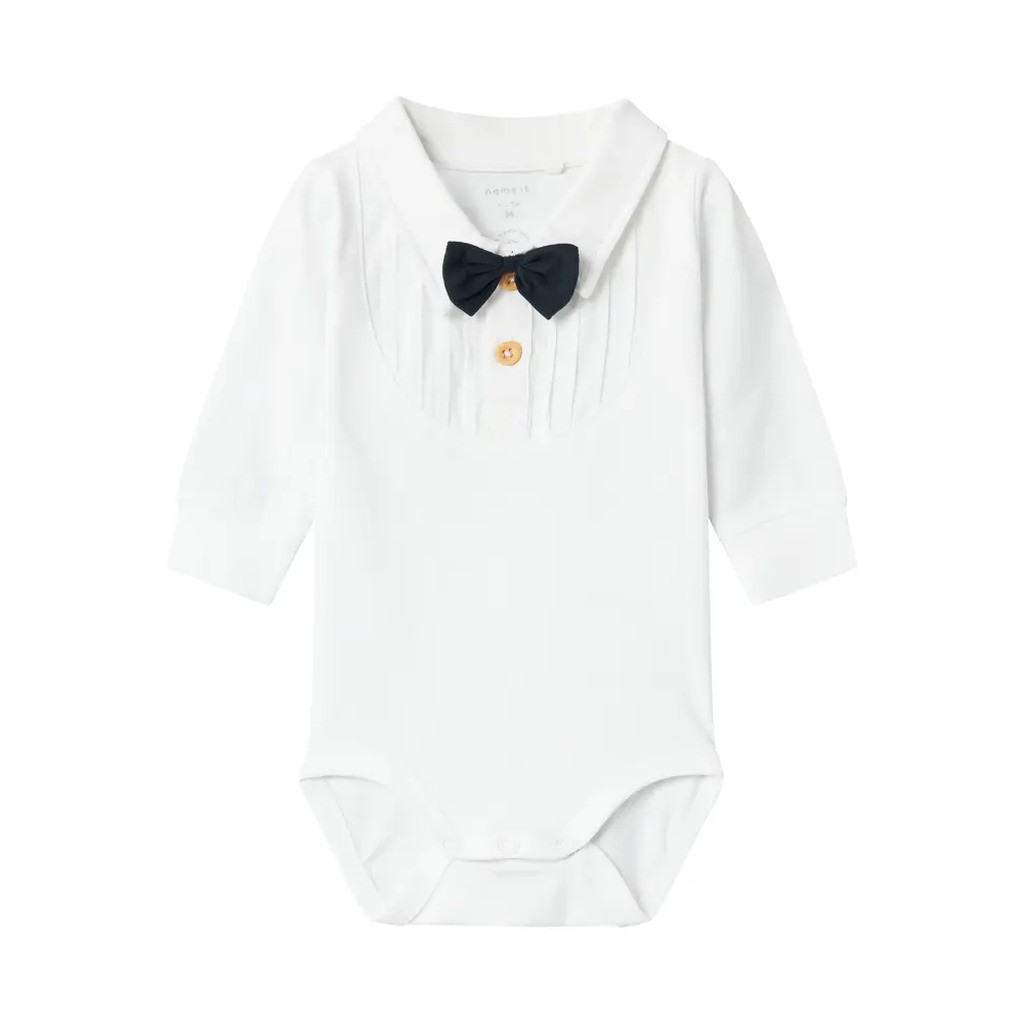 Ramus Langærmet Body - Bright White - 86