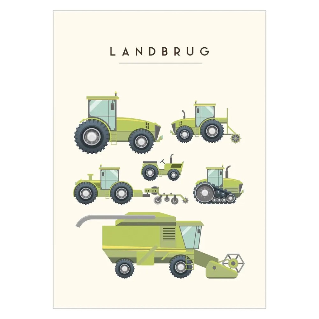 Plakat - Landbrugsmaskiner  A3