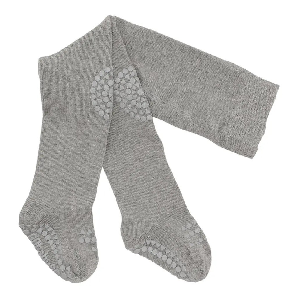 Kravle Strømpebukser Bambus - Grey melange - 12-18M