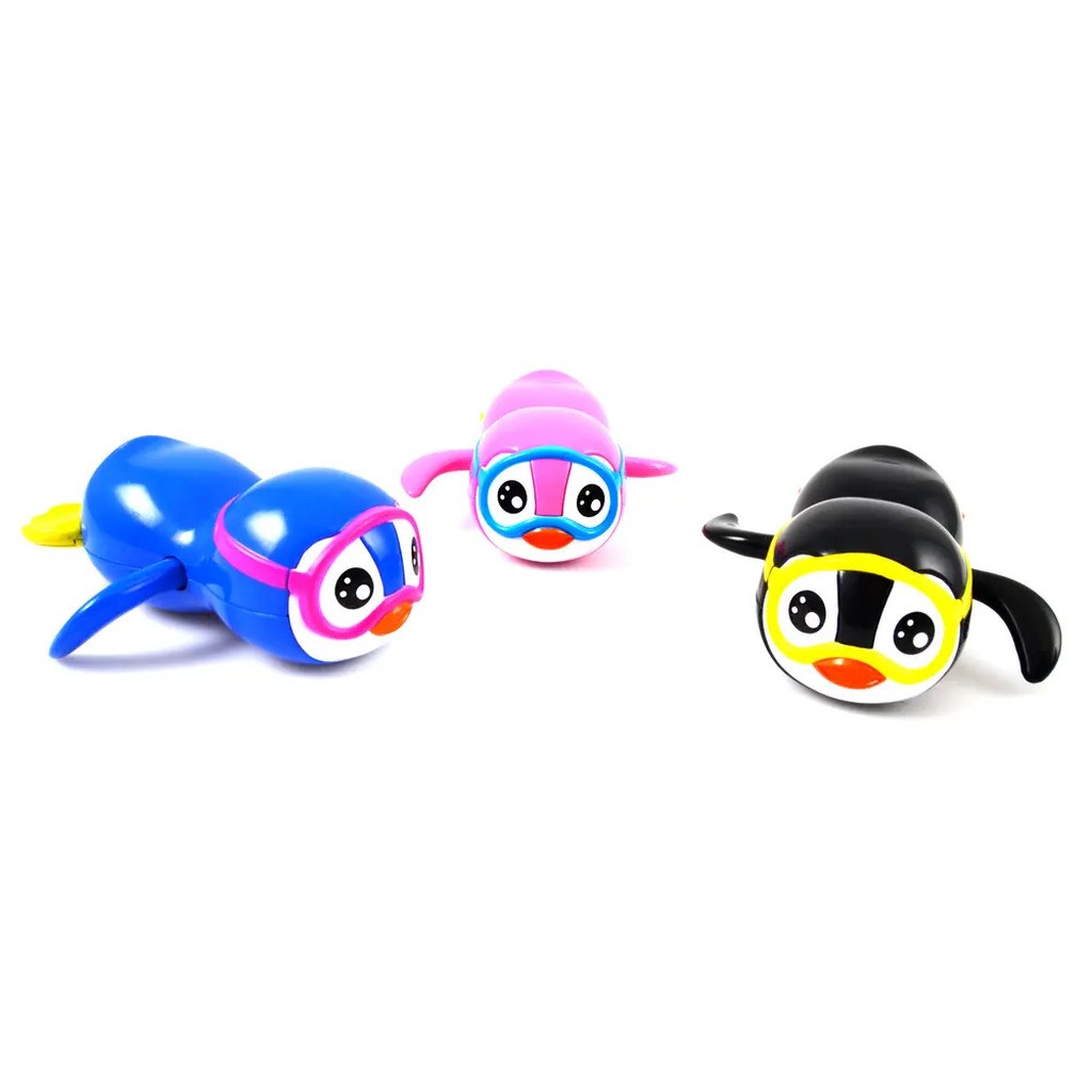 Pingvin Træk-Op Badedyr