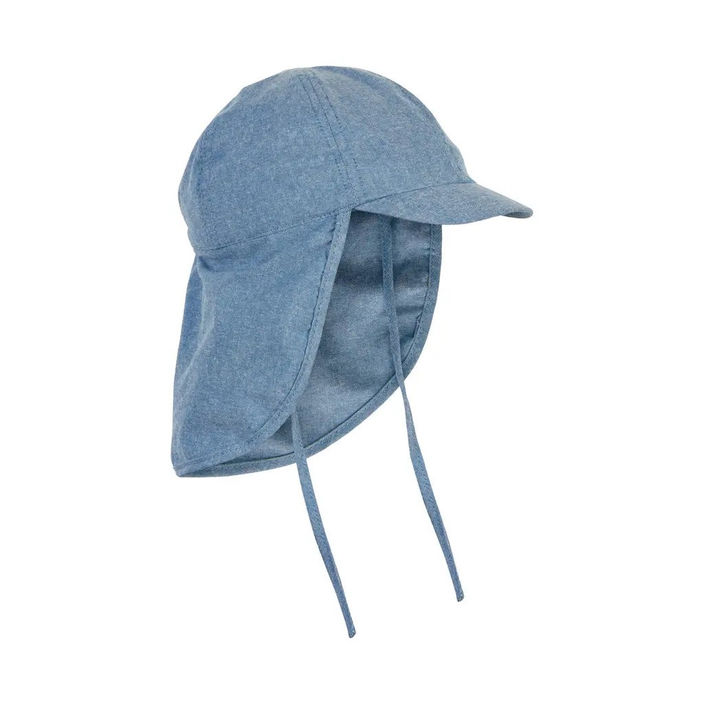 Sun Hat m. String - Faded denim - 2-4 ÅR